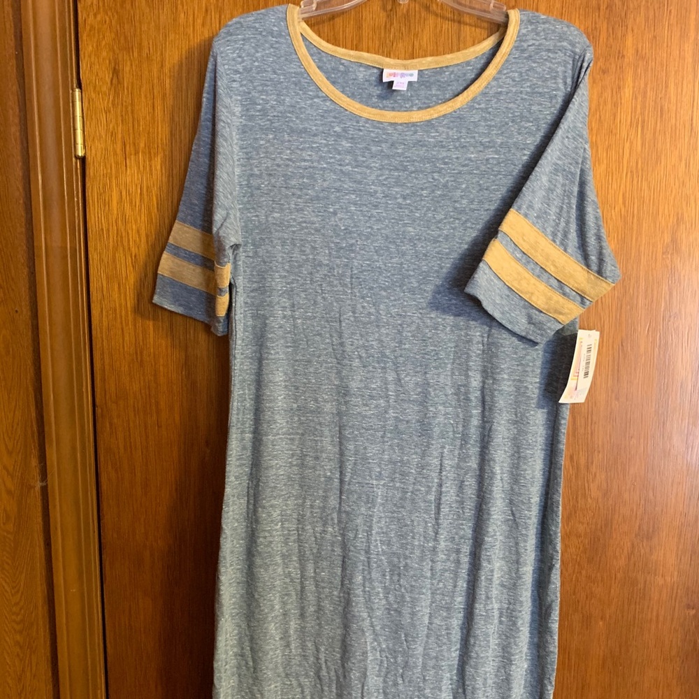 LuLaRose Julia long dress baseball style